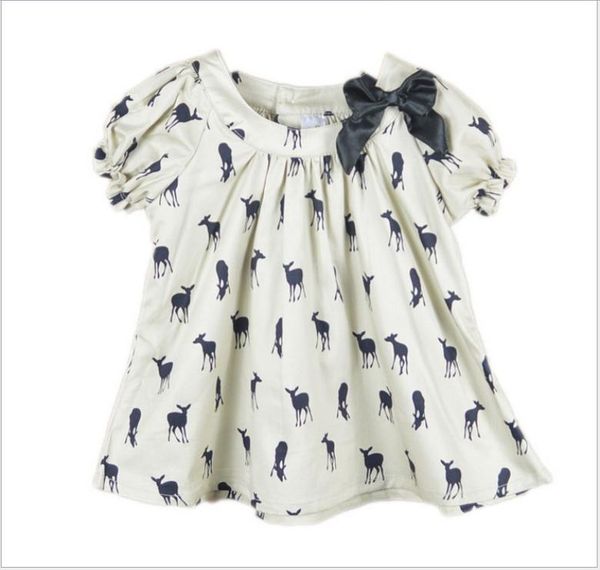 2016 summer new girls deer fawn pattern shirt baby girl short sleeve blouse kids clothing cute girls bowknot tshirt fashion 7108294, White;black
2016 summer new girls deer fawn pattern shirt baby girl short sleeve blouse kids clothing cute girls bowknot tshirt fashion 7108294, White;black