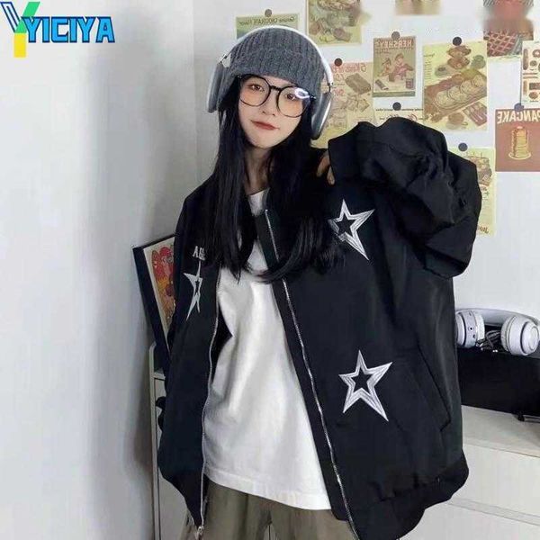 yiciya women's jackets star printing vintage baseball jacket women's autumn winter 2zip-up coats y2k female clothes outerwear, Black;brown
yiciya women's jackets star printing vintage baseball jacket women's autumn winter 2zip-up coats y2k female clothes outerwear, Black;brown
