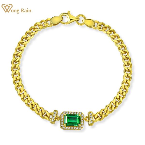 bangle wong rain 925 sterling silver emerald cut 5*7mm created moissanite emerald gemstone 18k yellow gold bracelets fine jewelry gifts, Black
bangle wong rain 925 sterling silver emerald cut 5*7mm created moissanite emerald gemstone 18k yellow gold bracelets fine jewelry gifts, Black