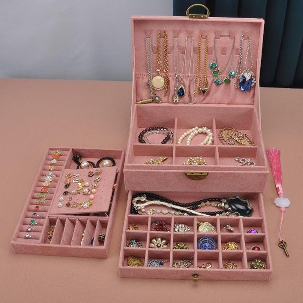 bracelet 3layes jewelry organizer box large capacity jewelry box with lock necklaces earrings rings display holder storage case, Silver
bracelet 3layes jewelry organizer box large capacity jewelry box with lock necklaces earrings rings display holder storage case, Silver