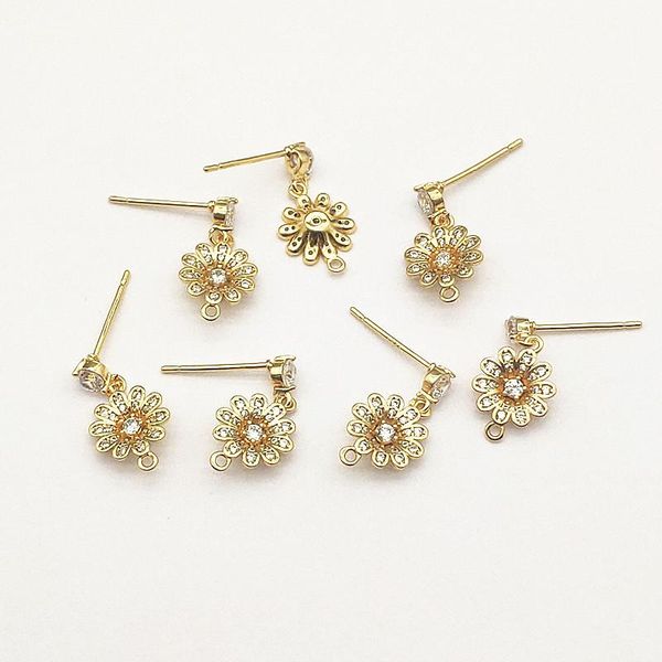 other new arrival 17x9mm 20pcs plating real gold zirconia flower earring connectors for handmade earring parts diy jewelry findings
other new arrival 17x9mm 20pcs plating real gold zirconia flower earring connectors for handmade earring parts diy jewelry findings