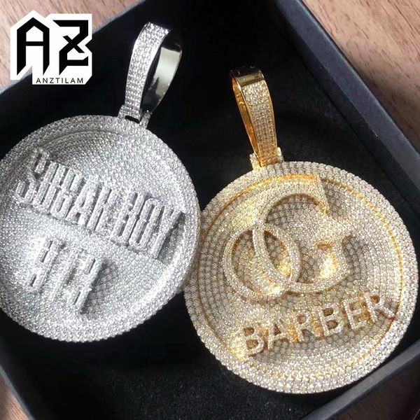 necklaces az hip hop iced out 6cm round custom letters pendants necklaces paved cubic zircon stone with gold chain for men women jewelry, Silver
necklaces az hip hop iced out 6cm round custom letters pendants necklaces paved cubic zircon stone with gold chain for men women jewelry, Silver