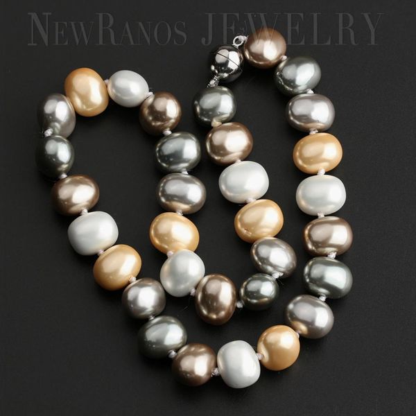 necklaces newranos natural freshwater pearl necklace multi color sea shell pearl beads choker necklace fr women fashion jewelry nhj0011204, Silver
necklaces newranos natural freshwater pearl necklace multi color sea shell pearl beads choker necklace fr women fashion jewelry nhj0011204, Silver