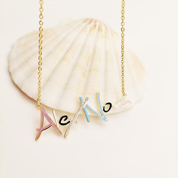 necklaces dodoai enamel bubble letter name necklace with cz stones colorful cursive font personalized necklace custom name necklace, Silver
necklaces dodoai enamel bubble letter name necklace with cz stones colorful cursive font personalized necklace custom name necklace, Silver