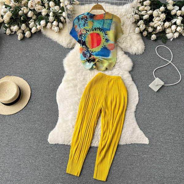 woman two piece pants runway pleated two piece set summer fashion turtleneck vintage print stretchy casual and pencil pants suit women cloth, White
woman two piece pants runway pleated two piece set summer fashion turtleneck vintage print stretchy casual and pencil pants suit women cloth, White