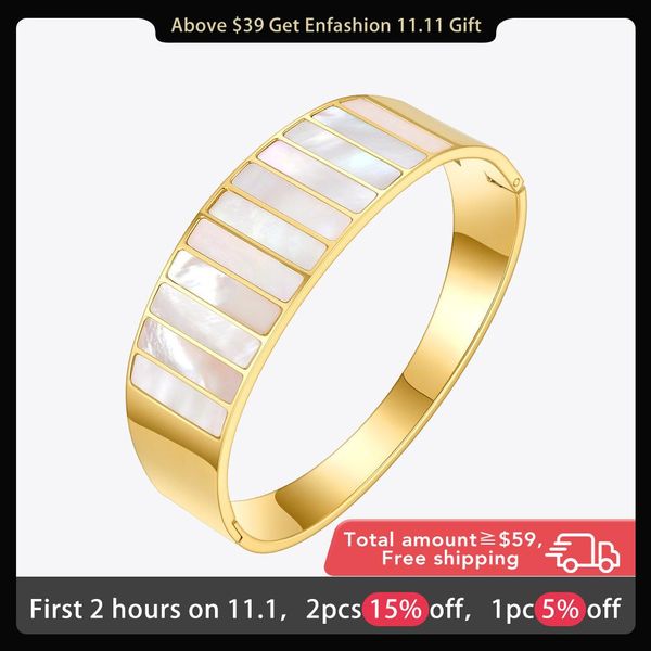 bangle enfashion natural shell bracelet for women gold color stainless steel wide bracelets pulseras mujer fashion jewelry gift b212229, Black
bangle enfashion natural shell bracelet for women gold color stainless steel wide bracelets pulseras mujer fashion jewelry gift b212229, Black
