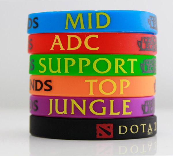 50pcslot new trendy lol league of legend wristband silicon bracelet with adc jungle mid support dota 2 printed band5528120, Black
50pcslot new trendy lol league of legend wristband silicon bracelet with adc jungle mid support dota 2 printed band5528120, Black