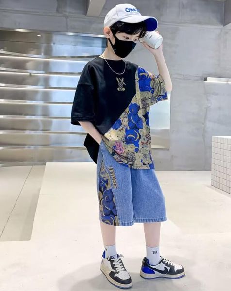 2023ss new arrivals summer boys clothing sets tie-dye + shorts two pieces cotton printed soft denim short pants cool kids boys clothes suit, White
2023ss new arrivals summer boys clothing sets tie-dye + shorts two pieces cotton printed soft denim short pants cool kids boys clothes suit, White