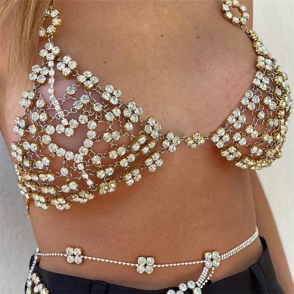erotic shiny bikini heart bra chain rhinestone underwear body chain rhinestone stage nightclub performance clothes 1196, Silver
erotic shiny bikini heart bra chain rhinestone underwear body chain rhinestone stage nightclub performance clothes 1196, Silver