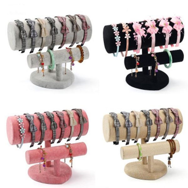boxes 2 tiers tbar fashion velvet headband holder necklace bracelet jewelry display stand rack organizer holder for shop show rack, Black;white
boxes 2 tiers tbar fashion velvet headband holder necklace bracelet jewelry display stand rack organizer holder for shop show rack, Black;white