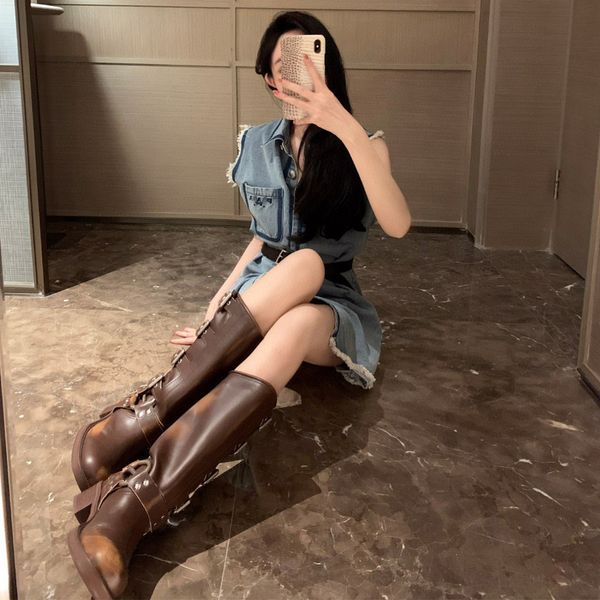 basic & casual dresses designer quality women's dress represent fashion clothing summer retro washed breast enhancement bra street casu, Black;gray