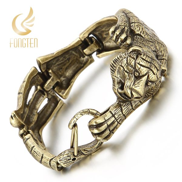 bangle fongten vintage gold blacken tiger heavy wide bracelet for men stainless steel retro casual animal punk jewelry, Black
bangle fongten vintage gold blacken tiger heavy wide bracelet for men stainless steel retro casual animal punk jewelry, Black