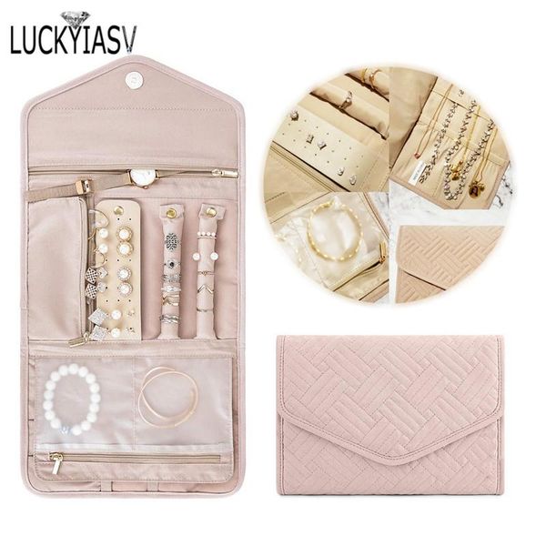 boxes 3 color travel jewelry organizer roll foldable jewelry case for journeyrings necklaces jewerly storage bag, Black;white
boxes 3 color travel jewelry organizer roll foldable jewelry case for journeyrings necklaces jewerly storage bag, Black;white