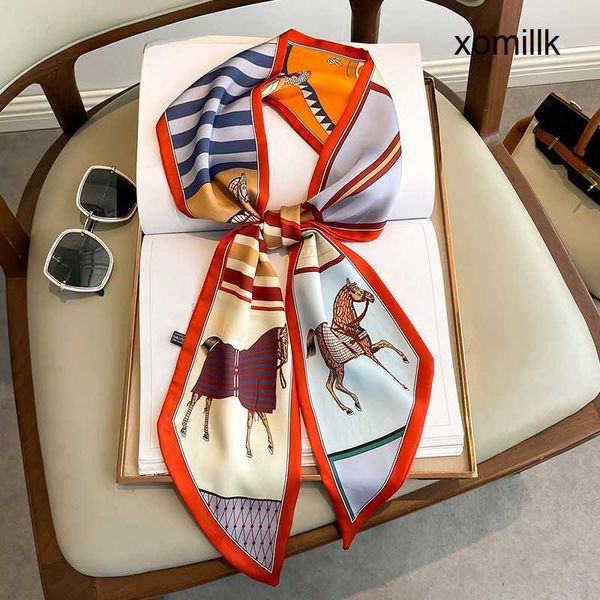 hermm classic scarf long simulation scarves for women s new junma korean versatile diagonal decorative small scarf with fashionable ribbon, Blue;gray
hermm classic scarf long simulation scarves for women s new junma korean versatile diagonal decorative small scarf with fashionable ribbon, Blue;gray