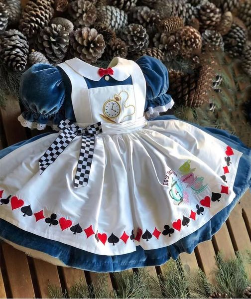 girl's dresses 0-12y baby girl autumn winter blue velvet alice embroidery vintage princess ball gown dress for christmas eid birthday c, Red;yellow
girl's dresses 0-12y baby girl autumn winter blue velvet alice embroidery vintage princess ball gown dress for christmas eid birthday c, Red;yellow