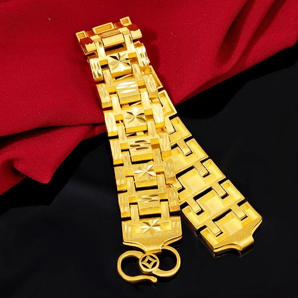 bangle hoyon 24k color coating gold bracelet for men birthday jewelry sandblasted watch buckle hand chain wedding gifts ing, Black
bangle hoyon 24k color coating gold bracelet for men birthday jewelry sandblasted watch buckle hand chain wedding gifts ing, Black