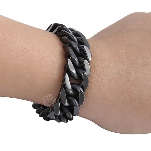 bangle 316l stainless steel bracelet hip hop cut rombo curb link chain for mens boys black wristband male jewelry gifts
bangle 316l stainless steel bracelet hip hop cut rombo curb link chain for mens boys black wristband male jewelry gifts