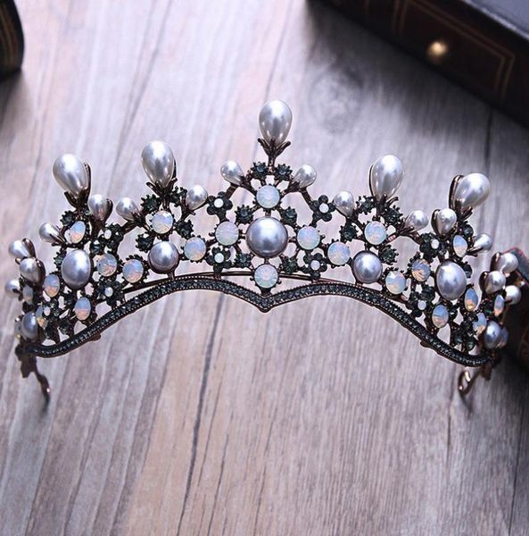 baroque vintage crystal pearl bridal tiaras hairband headpiece black rhinestone princess pageant crown wedding hair accessories y23594265, White;golden
baroque vintage crystal pearl bridal tiaras hairband headpiece black rhinestone princess pageant crown wedding hair accessories y23594265, White;golden