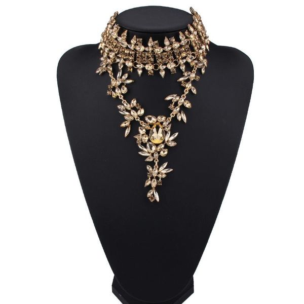 necklaces new maxi crystal collar choker necklace gold color flowers design statement necklace pendants for women jewelry gifts wholesale, Silver
necklaces new maxi crystal collar choker necklace gold color flowers design statement necklace pendants for women jewelry gifts wholesale, Silver