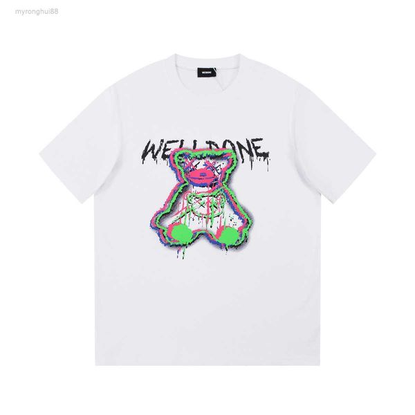spring/summer new welldone shirt colorful bears foam neck short sleeve uouz, White;black
spring/summer new welldone shirt colorful bears foam neck short sleeve uouz, White;black