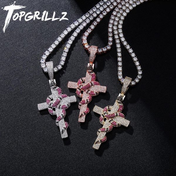 necklaces rillz new snake winding cross pendant necklace iced out cubic zirconia pendant christmas halloween hip hop jewelry gifts, Silver
necklaces rillz new snake winding cross pendant necklace iced out cubic zirconia pendant christmas halloween hip hop jewelry gifts, Silver