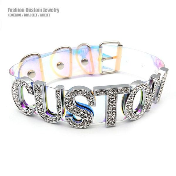 necklaces punk custom name choker letters necklace women men dazzling colorful laser pu buckle collar chocker cosplay party jewelry, Silver
necklaces punk custom name choker letters necklace women men dazzling colorful laser pu buckle collar chocker cosplay party jewelry, Silver