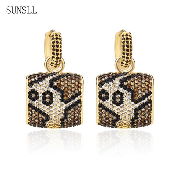 knot sunsll new design gold inlaid leopard zircon square pendant light luxury fashion earrings exquisite jewelry gift, Silver
knot sunsll new design gold inlaid leopard zircon square pendant light luxury fashion earrings exquisite jewelry gift, Silver