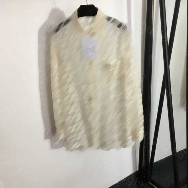 23ss women shirt womens designer clothing lapel diamond-encrusted chain brooch decoration logo embroidery perspective lace sunscreen shirt w, White
23ss women shirt womens designer clothing lapel diamond-encrusted chain brooch decoration logo embroidery perspective lace sunscreen shirt w, White