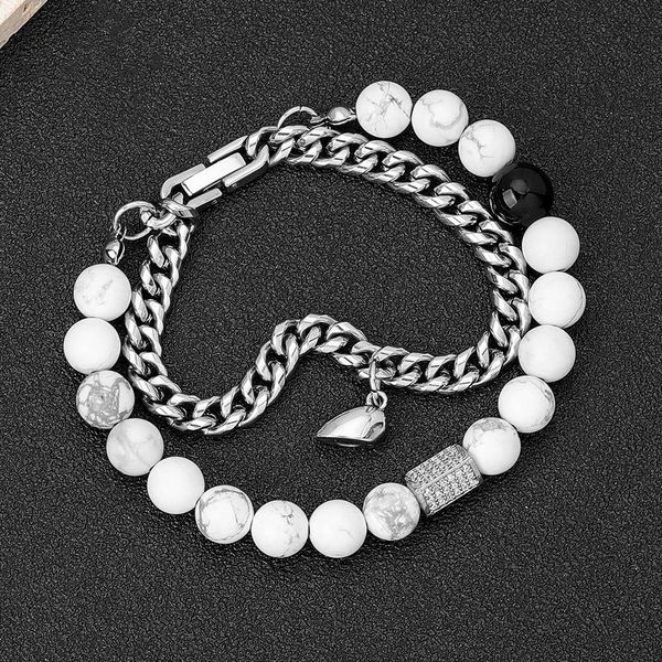 bangle kunjoe beaded chains couple bracelet natural stone beads heart magnet clasp bracelets bangle for lovers women men gifts jewelry, Black
bangle kunjoe beaded chains couple bracelet natural stone beads heart magnet clasp bracelets bangle for lovers women men gifts jewelry, Black