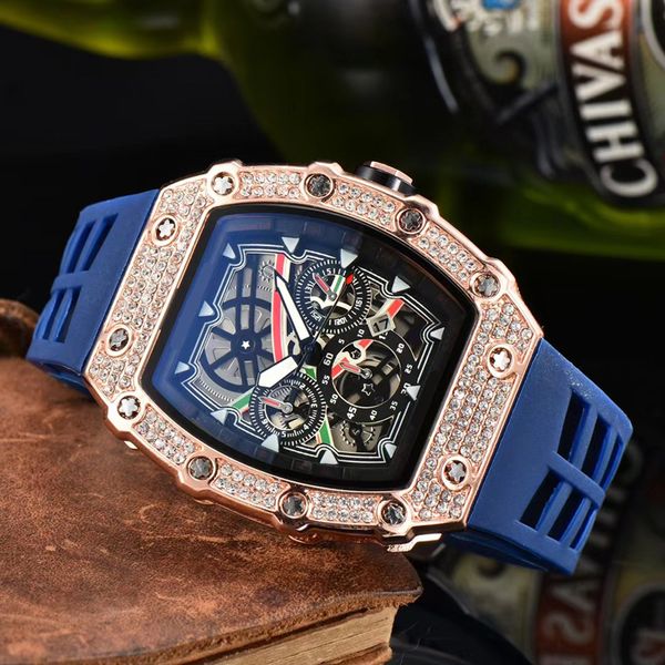 2023 new watch men's leisure diamond watches gold steel case silicone quartz wristwatch strap male relogio masculino ri7, Slivery;brown
2023 new watch men's leisure diamond watches gold steel case silicone quartz wristwatch strap male relogio masculino ri7, Slivery;brown