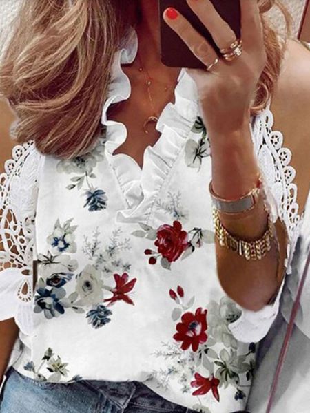 womens blouses shirts fashion office off shoulder women blouse summer elegant lace vneck slim shirt print 230519, White
womens blouses shirts fashion office off shoulder women blouse summer elegant lace vneck slim shirt print 230519, White