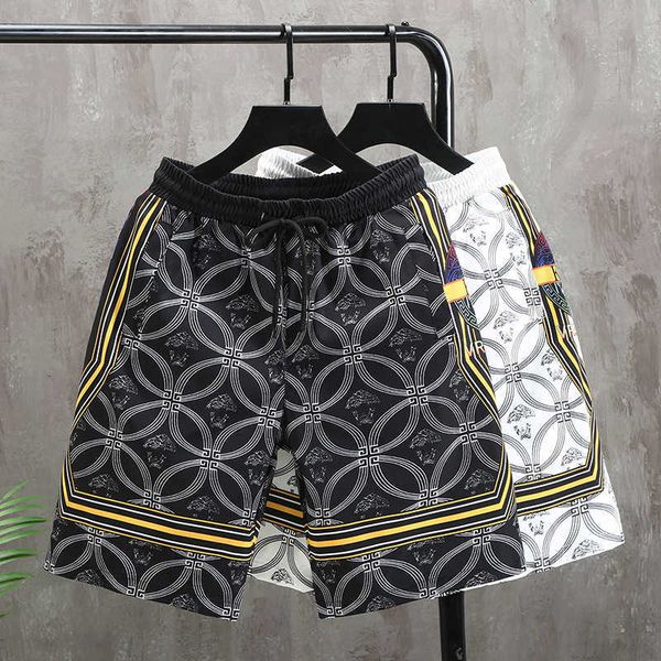 shorts men's fashion wear out new american printed striped quick drying thin five point beach pants embroidered loose fashion brand, White;black
shorts men's fashion wear out new american printed striped quick drying thin five point beach pants embroidered loose fashion brand, White;black