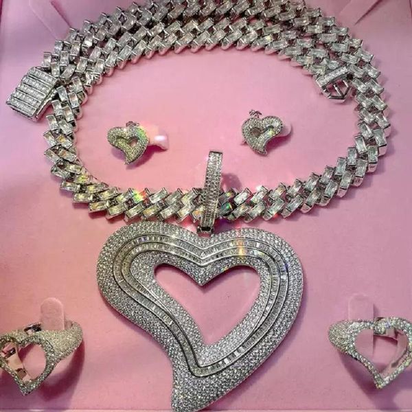 necklaces iced out bling big hollow heart pendant necklace for women lady luxury full paved 5a cubic zirconia cz hip hop jewelry, Silver
necklaces iced out bling big hollow heart pendant necklace for women lady luxury full paved 5a cubic zirconia cz hip hop jewelry, Silver