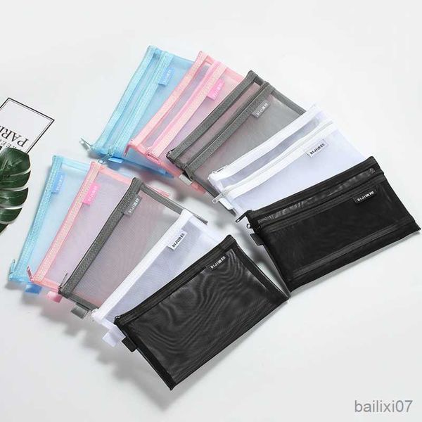 cosmetic bags cases simple transparent nylon mesh storage bag large capacity stationery bag pencil case portable cosmetic bag makeup case po
cosmetic bags cases simple transparent nylon mesh storage bag large capacity stationery bag pencil case portable cosmetic bag makeup case po