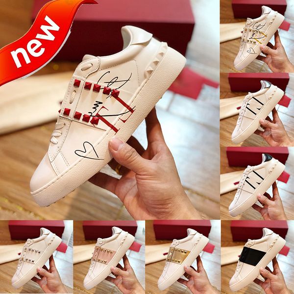 men women designer casual shoe open untitled studs sneaker mens luxury be my red studs black heel silver white pink leather shoe flat band r
men women designer casual shoe open untitled studs sneaker mens luxury be my red studs black heel silver white pink leather shoe flat band r