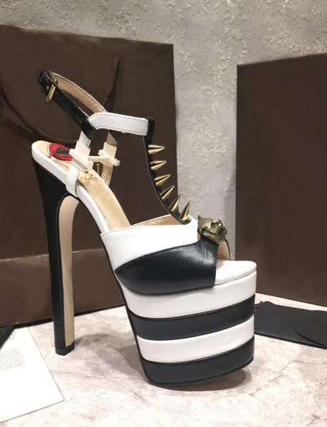 2018 16 cm high heel gladiator sandals women spiked rivets skull studded peep toe platform summer brand t show shoes for women sal9053526, Black
2018 16 cm high heel gladiator sandals women spiked rivets skull studded peep toe platform summer brand t show shoes for women sal9053526, Black