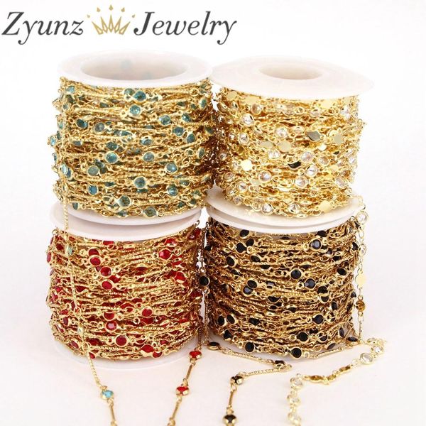 polish 5 meters gold color crystal zircon stone beads chain for bracelets necklace ankles jewelry making diy handmade accessories, Blue
polish 5 meters gold color crystal zircon stone beads chain for bracelets necklace ankles jewelry making diy handmade accessories, Blue
