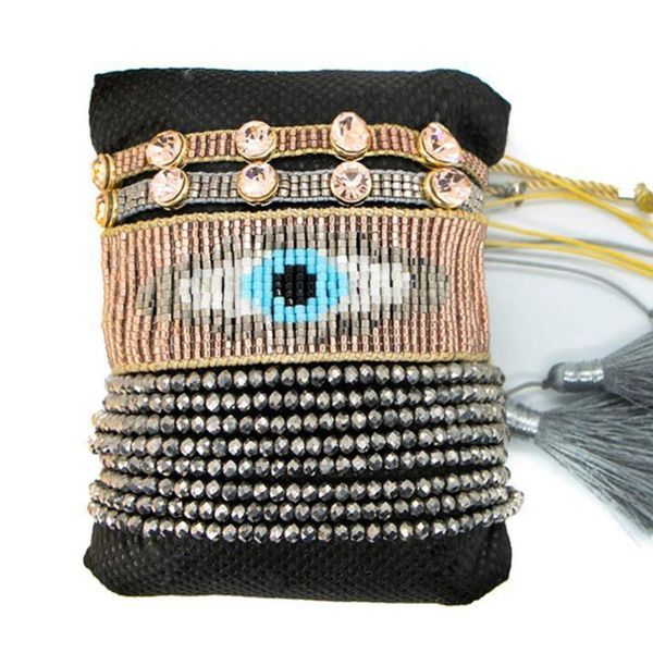 bangle zhongvi evil eye bracelet for ladies multilayer crystal pulsera fashion rhinestone jewelry adjustable miyuki bracelets girl gift, Black
bangle zhongvi evil eye bracelet for ladies multilayer crystal pulsera fashion rhinestone jewelry adjustable miyuki bracelets girl gift, Black