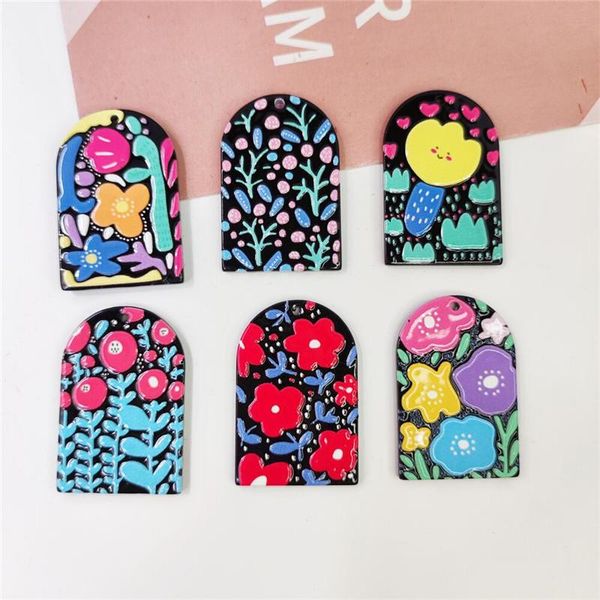 crystal 50pcs/lot color flowers pattern print geometry arched shape acrylic beads diy jewelry earring/garment accessory
crystal 50pcs/lot color flowers pattern print geometry arched shape acrylic beads diy jewelry earring/garment accessory