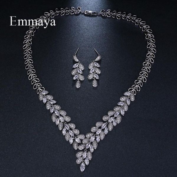 necklace emmaya brand simple charm leaf shape jewelry aaa cubic zircon wedding jewelry sets for lover brides popular jewelry party gift, Silver
necklace emmaya brand simple charm leaf shape jewelry aaa cubic zircon wedding jewelry sets for lover brides popular jewelry party gift, Silver