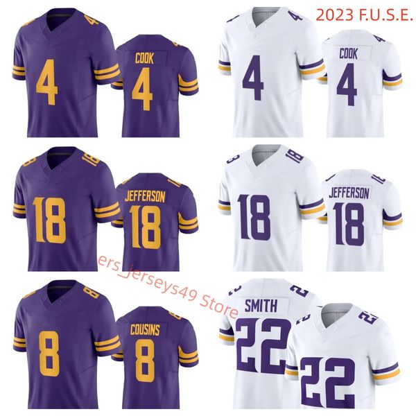 2023 #18 jefferson 22 smith 8 cousins 4 cook 6 cine 3 addison #19 thielen 84 moss purple white color rush vapor untouchable limited stitched, Black;red
2023 #18 jefferson 22 smith 8 cousins 4 cook 6 cine 3 addison #19 thielen 84 moss purple white color rush vapor untouchable limited stitched, Black;red