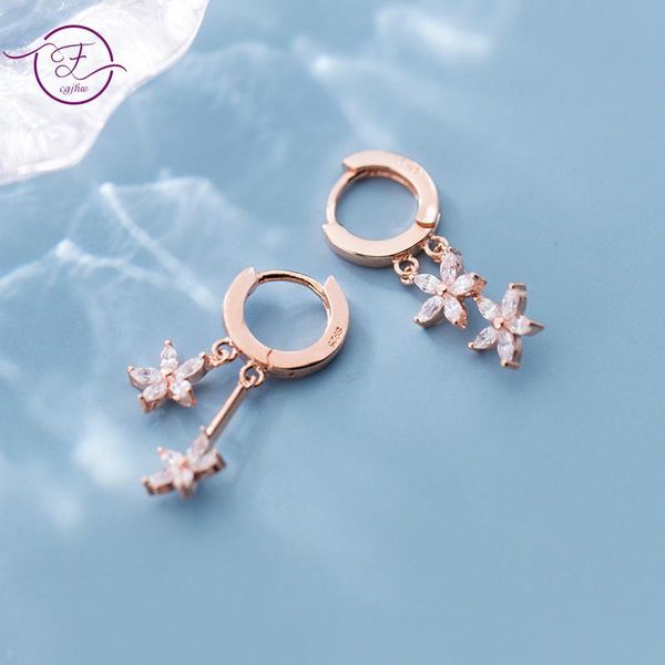 huggie 100% 925 sterling silver earrings female simple five petal flower with zircon studded fashion ear jewelry for women, Golden;silver
huggie 100% 925 sterling silver earrings female simple five petal flower with zircon studded fashion ear jewelry for women, Golden;silver