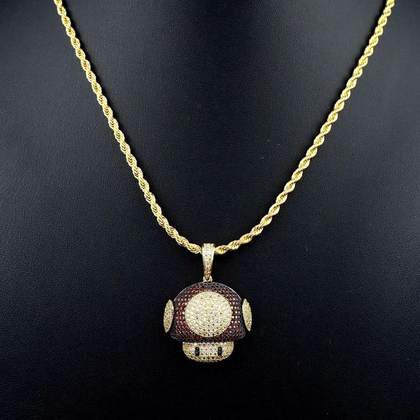 necklaces aaaa zircon inlaid mushroom head new item necklace hip hop men's jewelry fashion hiphop accessories, Silver
necklaces aaaa zircon inlaid mushroom head new item necklace hip hop men's jewelry fashion hiphop accessories, Silver