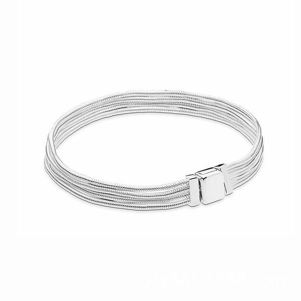 bangle spring reflexions style multi snake chain bracelets for women 925 sterling silver pan jewelry fit charms beads bracelet, Black
bangle spring reflexions style multi snake chain bracelets for women 925 sterling silver pan jewelry fit charms beads bracelet, Black