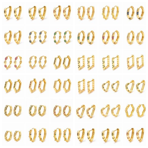 huggie 8 pairs piercing hoop earrings wholesale luxury gold earings for women white/blue/green/red cz fine quality trend jewelry gifts, Golden;silver
huggie 8 pairs piercing hoop earrings wholesale luxury gold earings for women white/blue/green/red cz fine quality trend jewelry gifts, Golden;silver