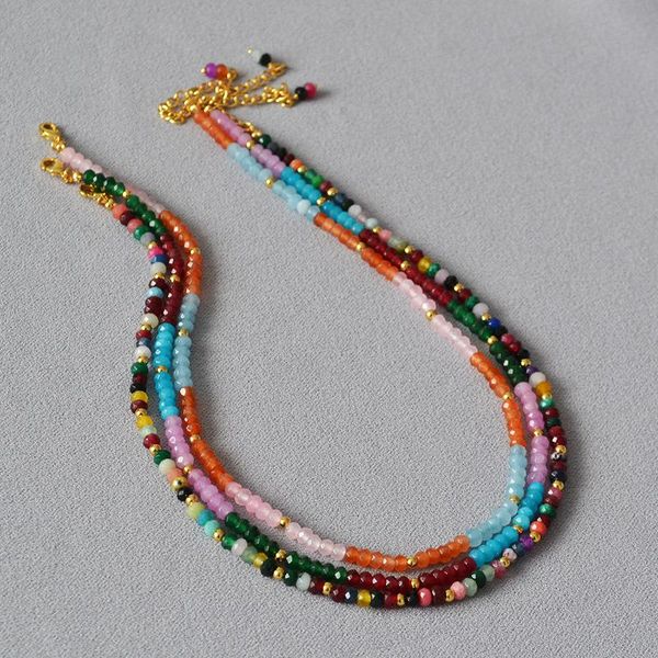 necklaces new summer korean version of fresh color jade beaded stitching niche temperament necklace clavicle chain, Silver
necklaces new summer korean version of fresh color jade beaded stitching niche temperament necklace clavicle chain, Silver