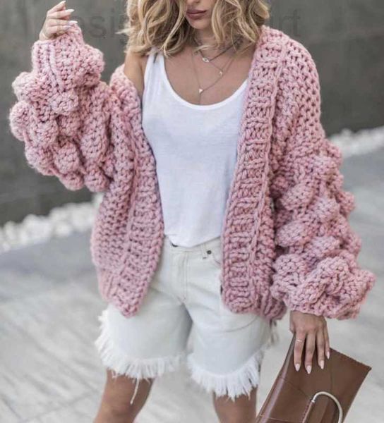 women's sweaters designer style new hand knitting ball lantern sleeve sweater for women qi1v, White;black
women's sweaters designer style new hand knitting ball lantern sleeve sweater for women qi1v, White;black