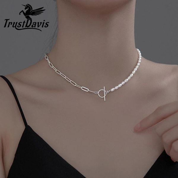 necklaces trustdavis luxury 925 sterling silver fashion freshwater pearl chian clavicle necklace for women valentine's day jewelry da23
necklaces trustdavis luxury 925 sterling silver fashion freshwater pearl chian clavicle necklace for women valentine's day jewelry da23