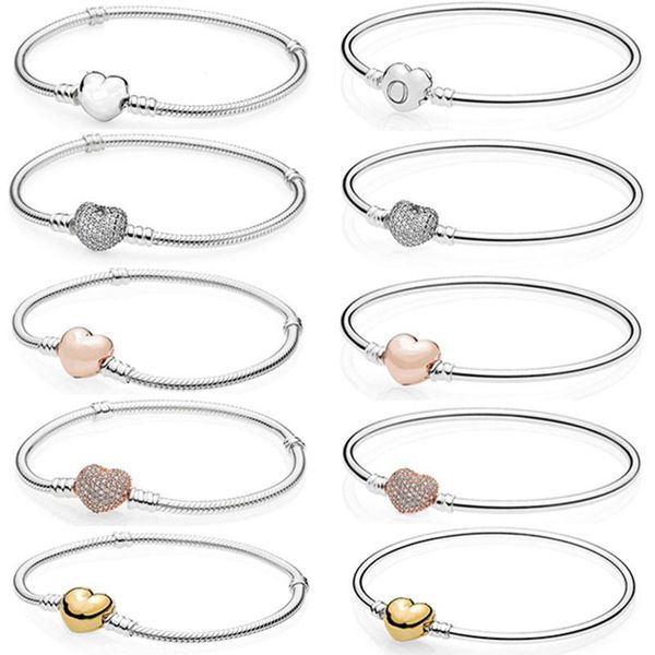 bangle new 100% 925 sterling silver rose gold heart bracelet clear cz charm bead fit bracelet diy jewelry gift the factory wholesale, Black
bangle new 100% 925 sterling silver rose gold heart bracelet clear cz charm bead fit bracelet diy jewelry gift the factory wholesale, Black