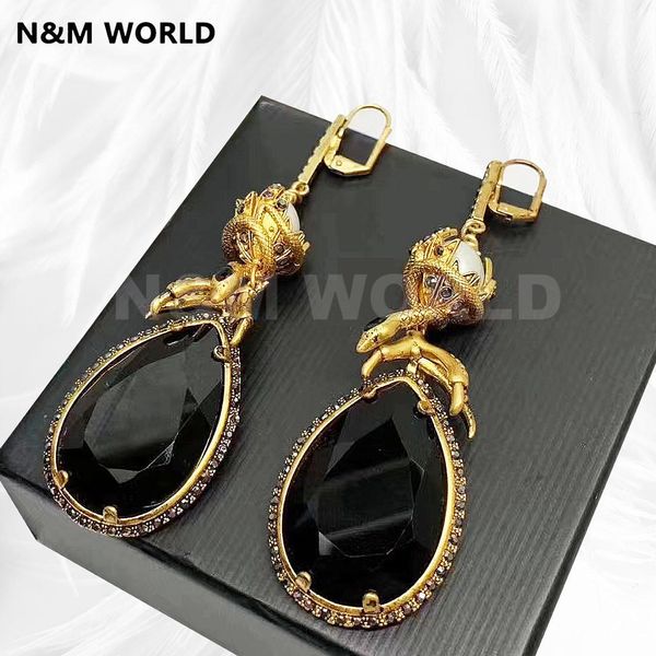 knot fashion jewelry accessories baroque style black large water drop shape stone earrings for women's party wedding jewelry gift, Silver
knot fashion jewelry accessories baroque style black large water drop shape stone earrings for women's party wedding jewelry gift, Silver